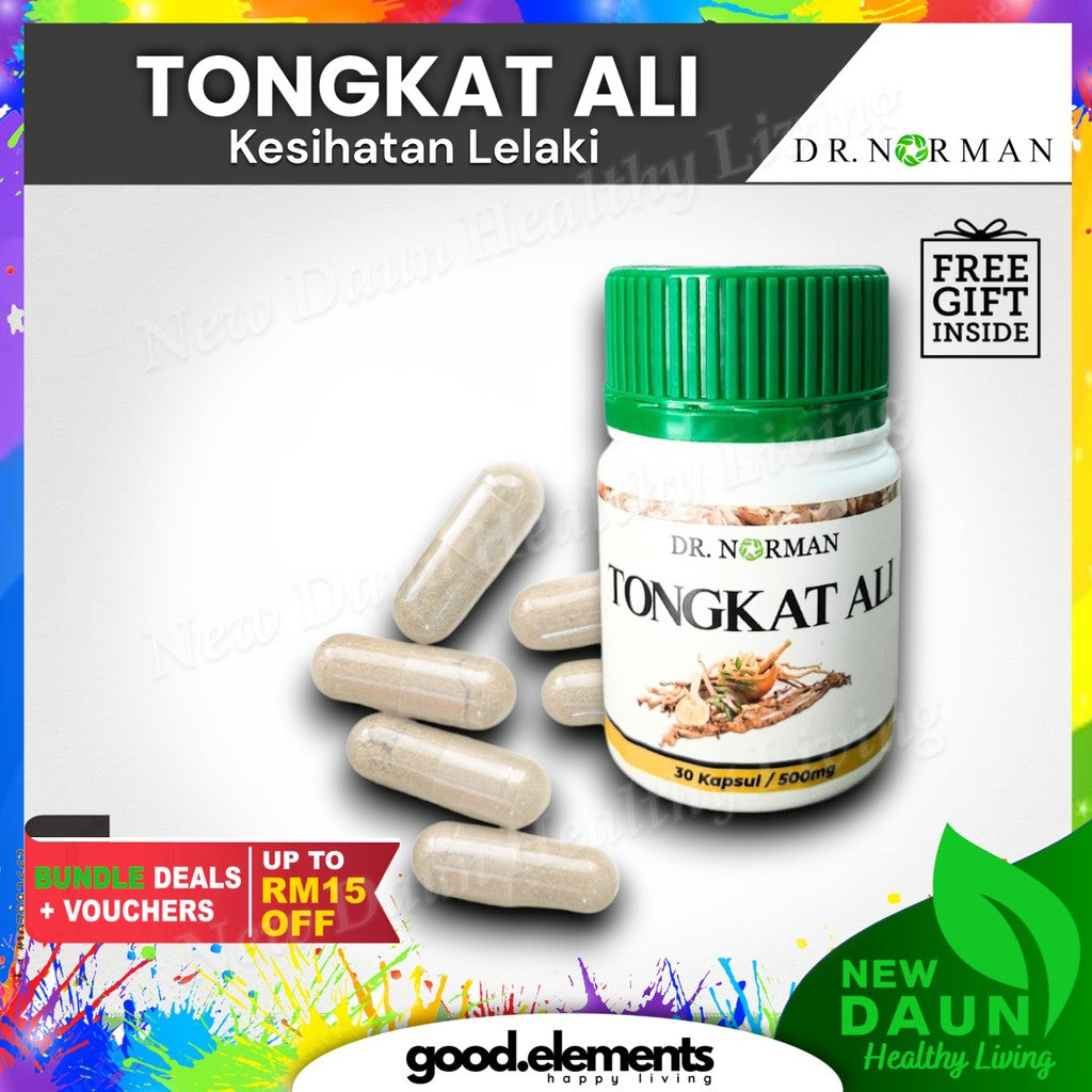 [DR NORMAN] KAPSUL TONGKAT ALI 500MG KESIHATAN LELAKI ASLI TENAGA STAMINA | 30 BIJI
