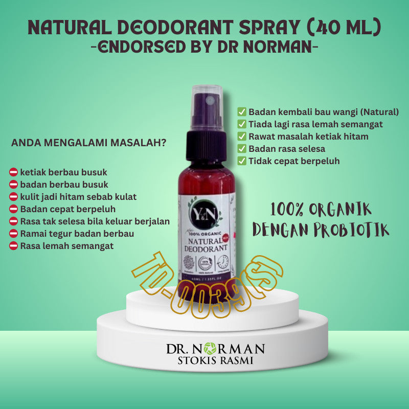 [DR NORMAN] Natural Deodorant with Probiotics and Essential Oil Tahan lama selamat