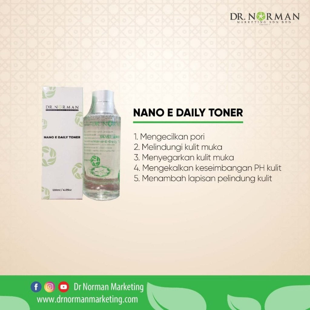 [DR NORMAN] NATURAL SKINCARE SET SILVER SERIES SERUM TONER CLEANSER SUNSCREEN DAY NIGHT EYE CREAM