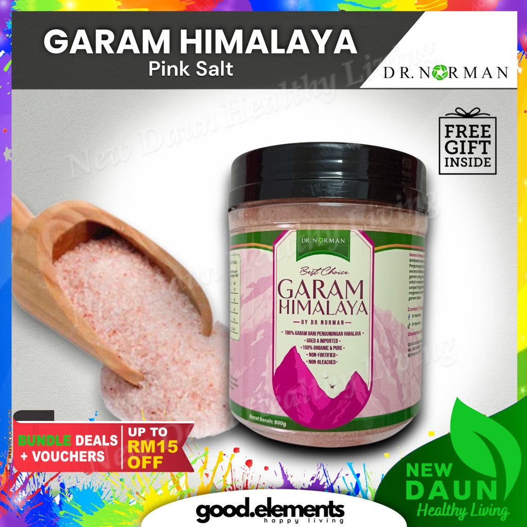 [DR NORMAN] GARAM HIMALAYA HIMALAYAN PINK SALT Garam Untuk Kesihatan Garam Bukit Mineral