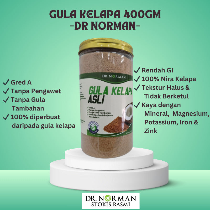 [DR NORMAN] Gula Kelapa Asli 100% Tanpa Campuran  / Serbuk Gula Melaka / Pure Organic Palm Sugar