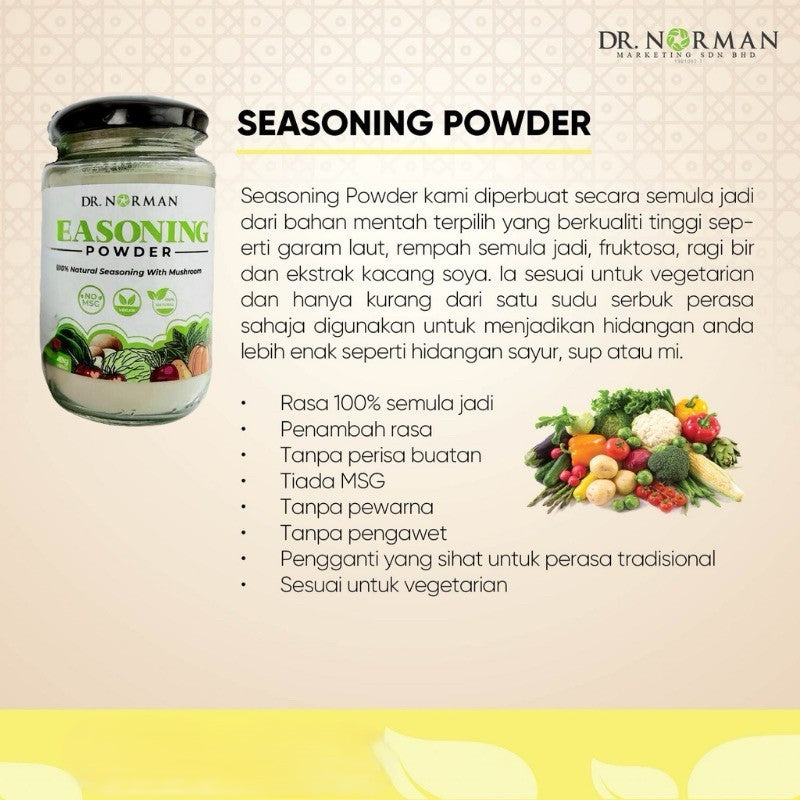[DR NORMAN] SEASONING POWDER Serbuk Perasa Tanpa MSG Natural Seasoning No Artificial Flavor