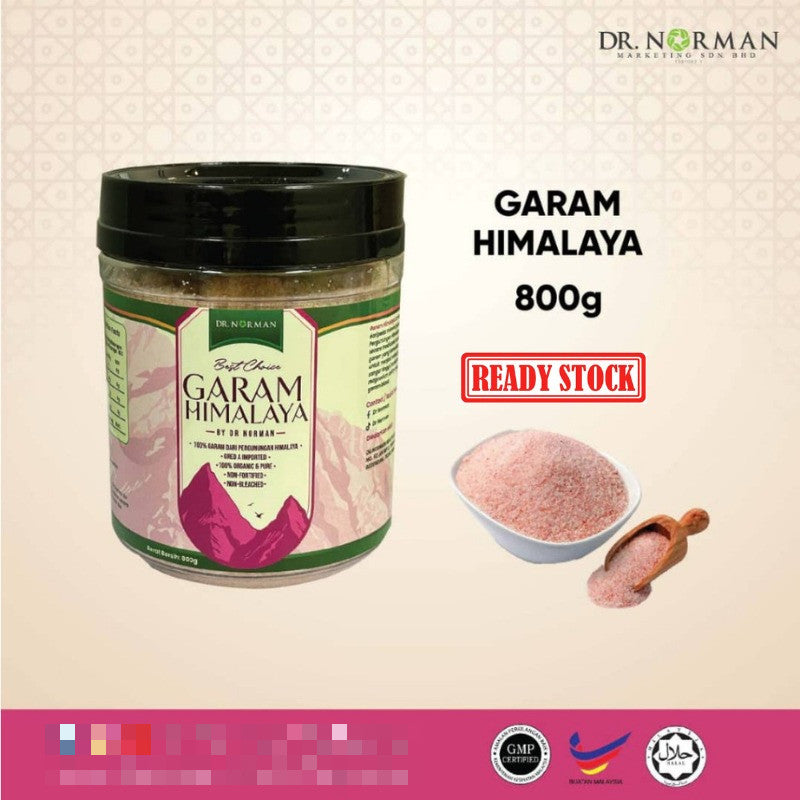 [DR NORMAN] GARAM HIMALAYA HIMALAYAN PINK SALT Garam Untuk Kesihatan Garam Bukit Mineral