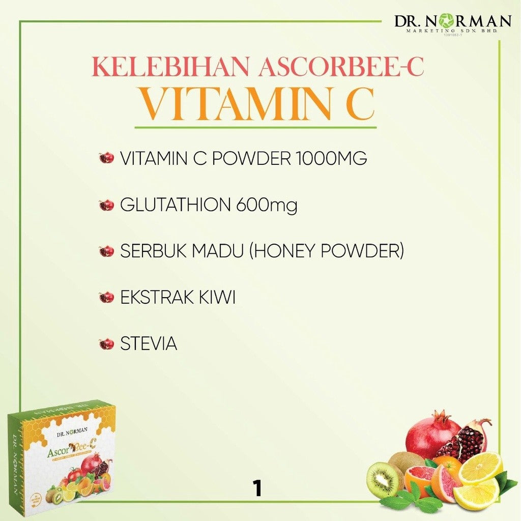 [DR NORMAN] AscorBee-C (Vitamin C + Glutathion + Honey) [WHOLESALE]