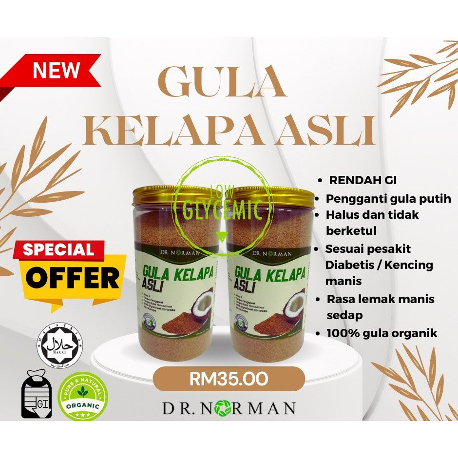 [DR NORMAN] Gula Kelapa Asli 100% Tanpa Campuran  / Serbuk Gula Melaka / Pure Organic Palm Sugar