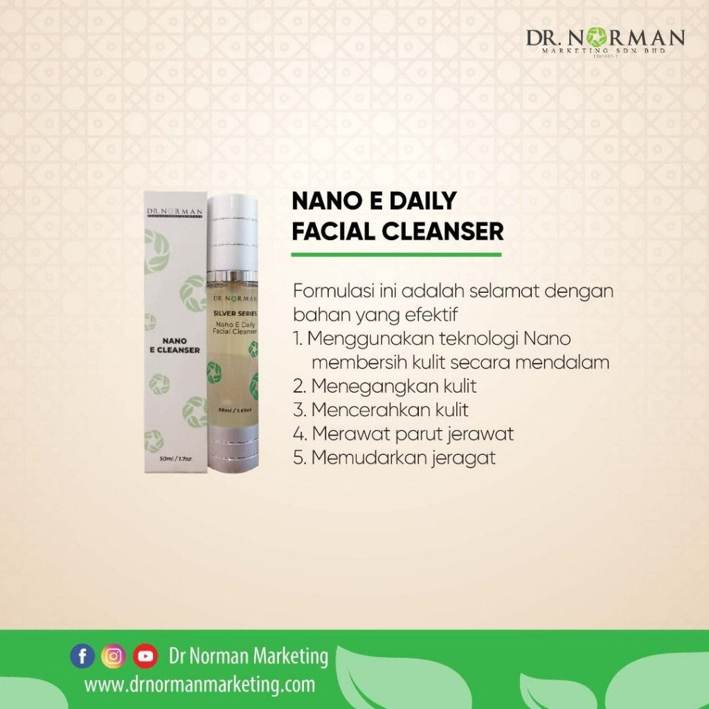 [DR NORMAN] NATURAL SKINCARE SET SILVER SERIES SERUM TONER CLEANSER SUNSCREEN DAY NIGHT EYE CREAM
