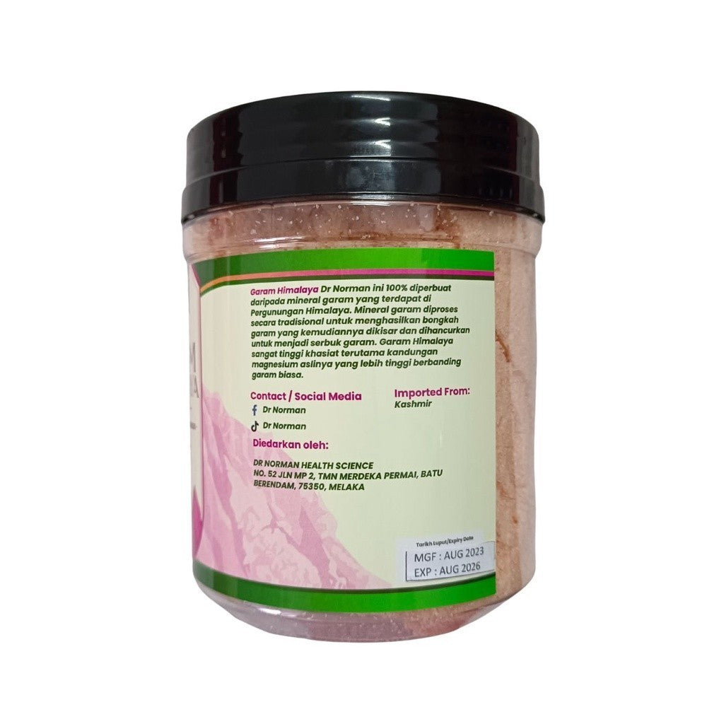 [DR NORMAN] GARAM HIMALAYA HIMALAYAN PINK SALT Garam Untuk Kesihatan Garam Bukit Mineral