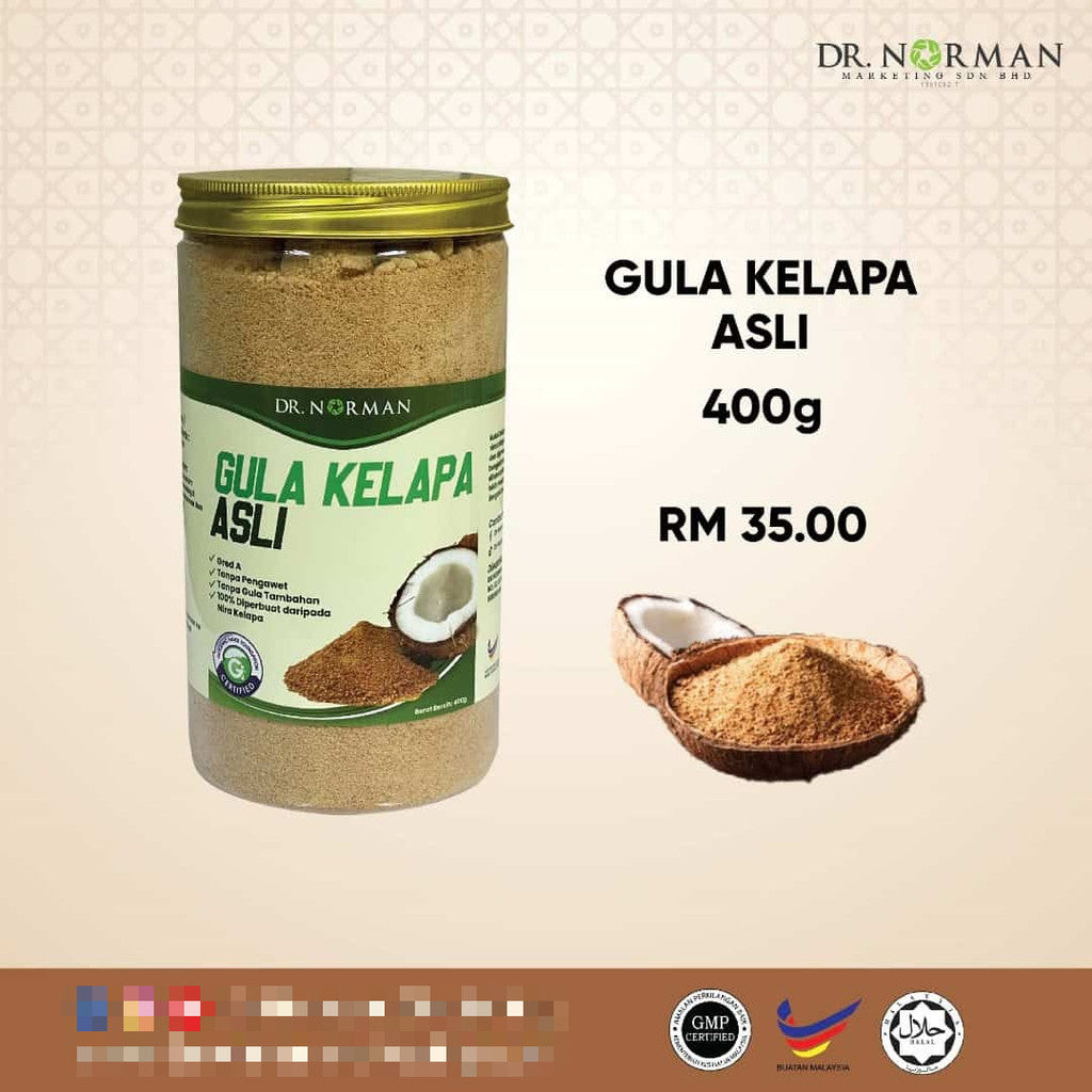 [DR NORMAN] Gula Kelapa Asli 100% Tanpa Campuran  / Serbuk Gula Melaka / Pure Organic Palm Sugar