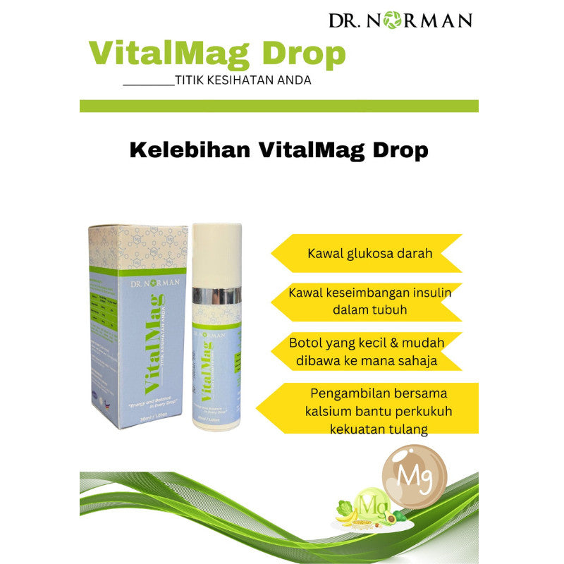 [DR NORMAN] VITALMAG MAGNESIUM DROP & SPRAY Untuk Tulang Otot Minda