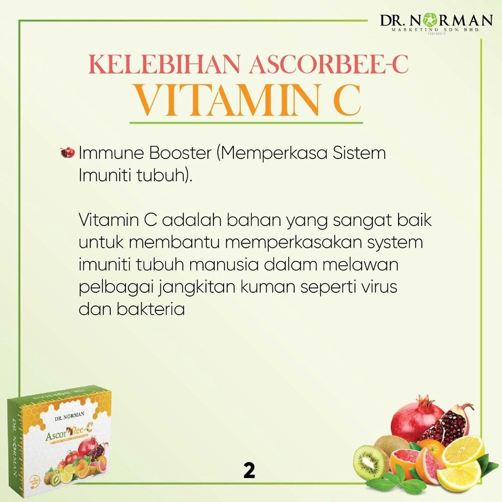 [DR NORMAN] AscorBee-C (Vitamin C + Glutathion + Honey) [WHOLESALE]