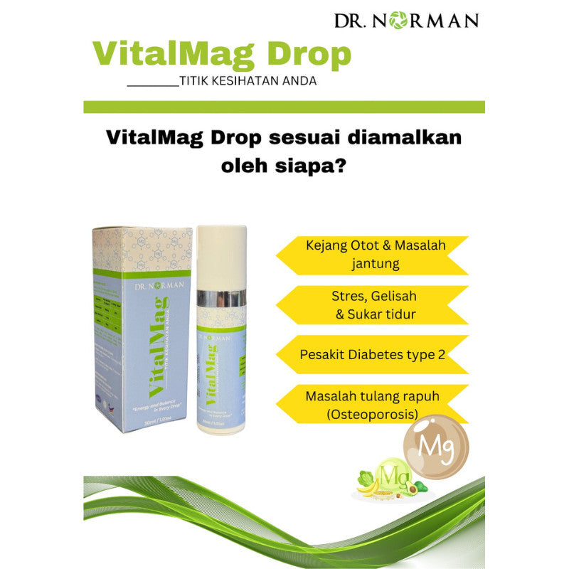 [DR NORMAN] VITALMAG MAGNESIUM DROP & SPRAY Untuk Tulang Otot Minda