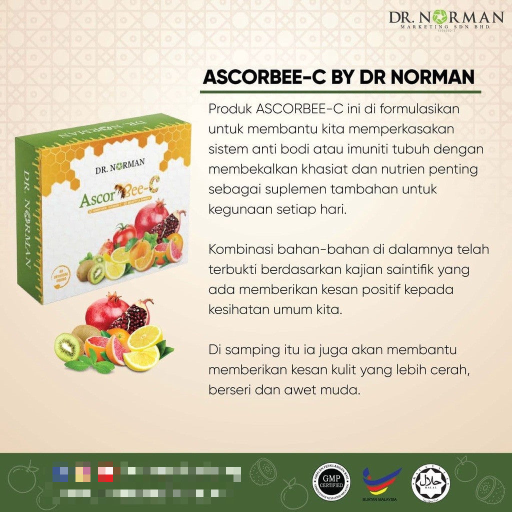 [DR NORMAN] AscorBee-C (Vitamin C + Glutathion + Honey) [WHOLESALE]