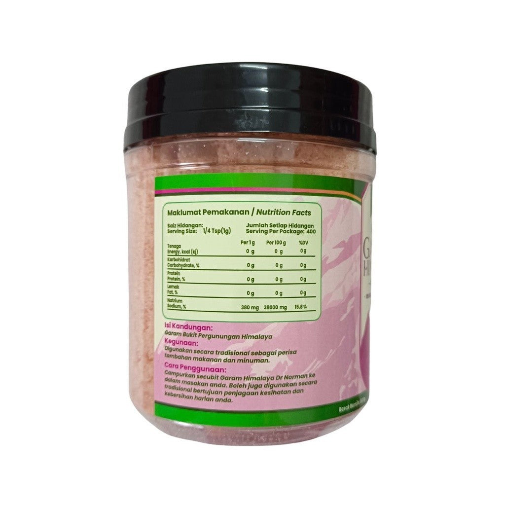 [DR NORMAN] GARAM HIMALAYA HIMALAYAN PINK SALT Garam Untuk Kesihatan Garam Bukit Mineral