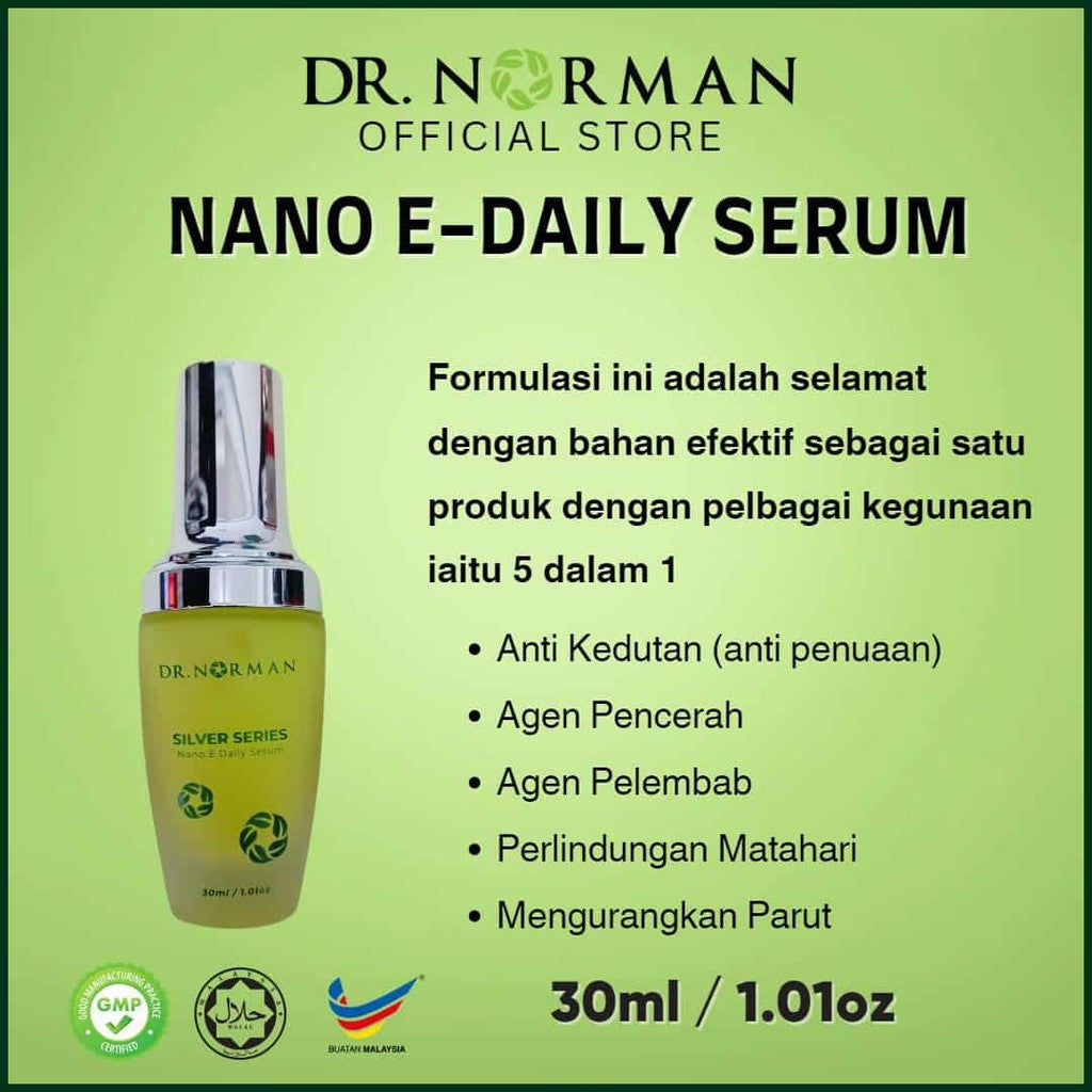[DR NORMAN] NATURAL SKINCARE SET SILVER SERIES SERUM TONER CLEANSER SUNSCREEN DAY NIGHT EYE CREAM