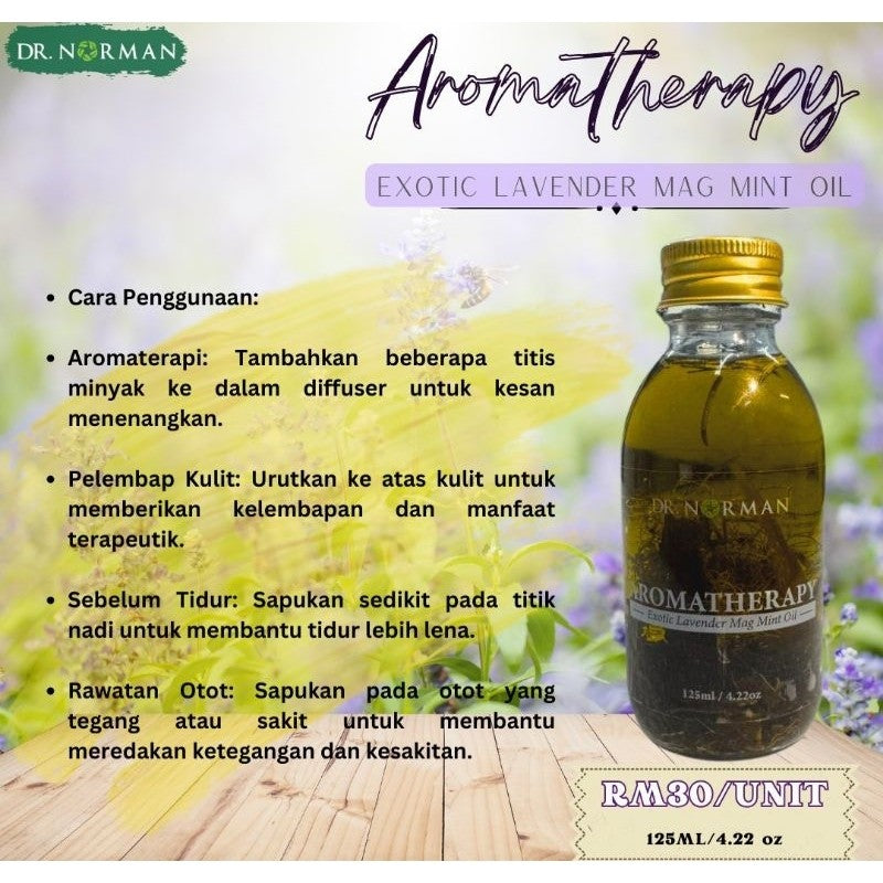 [DR NORMAN] Minyak Aromaterapi Exotic Lavender Mag Mint Oil Aromatherapy Massage Essential Oil