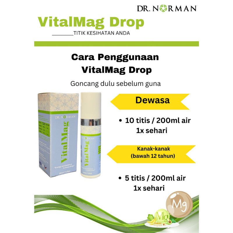 [DR NORMAN] VITALMAG MAGNESIUM DROP & SPRAY Untuk Tulang Otot Minda