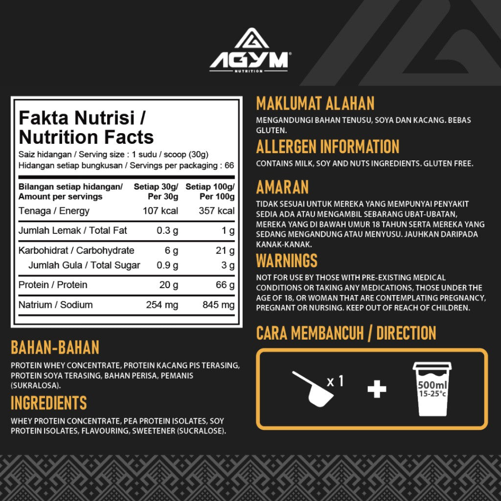 [AGYM NUTRITION] Titan Whey | Whey-Z Halal Whey Protein Blend Powder Fitness Supplement New Formula