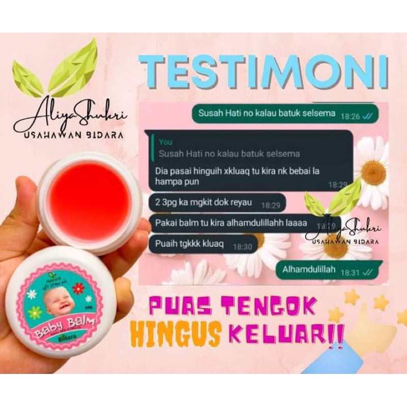 [BIDACARE] BALM BIDARA AROMATHERAPY ORIGINAL DAUN BIDARA | CENGKIH | BABY BALM 50g