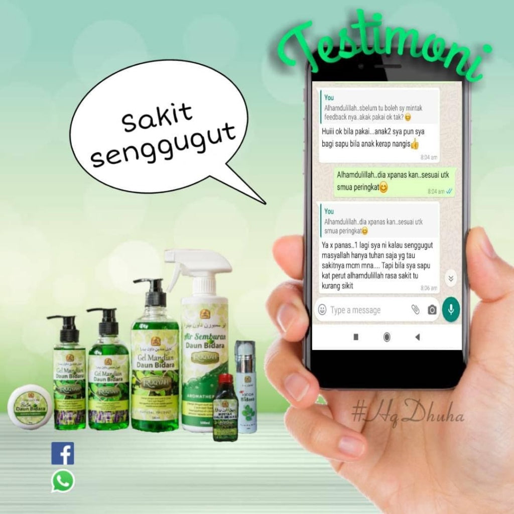 [BIDACARE] MINYAK DAUN BIDARA RUQYAH Minyak bidara seisi keluarga pelbagai guna