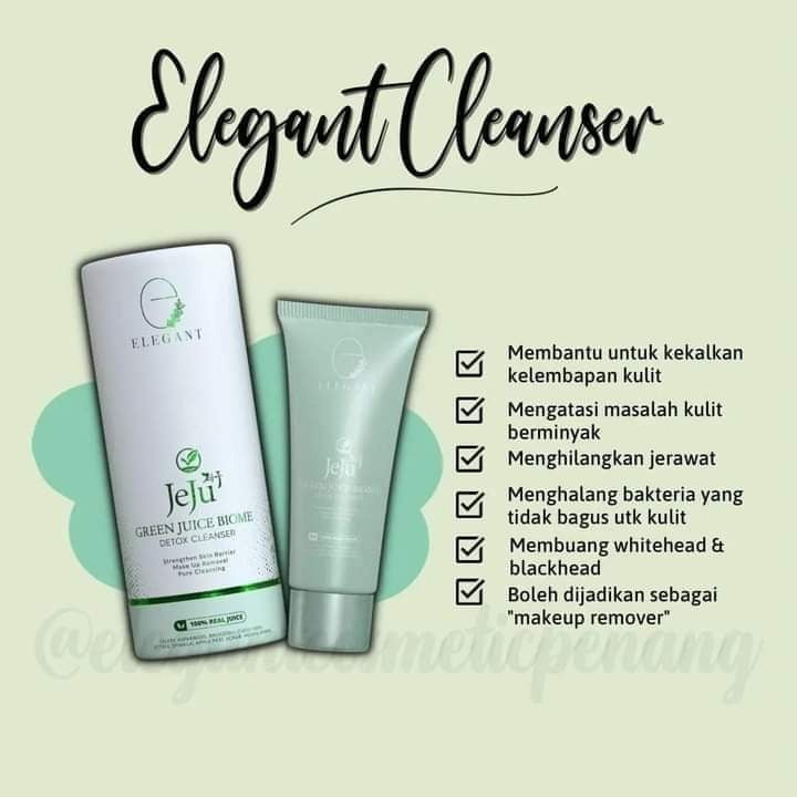[ELEGANT] JEJU CLEANSER (EJC) Green Juice Biome Detox Cleanser strengthen skin barrier pore cleansing