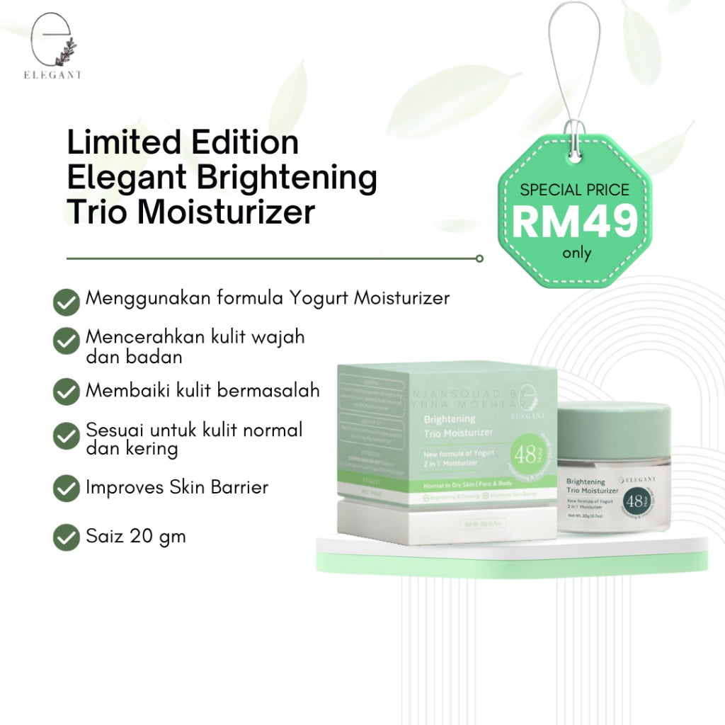 [ELEGANT] BRIGHTENING AND GLOWING SERIES (Sunscreen EBS | Moisturizer EBM | Toner Pad EJT)