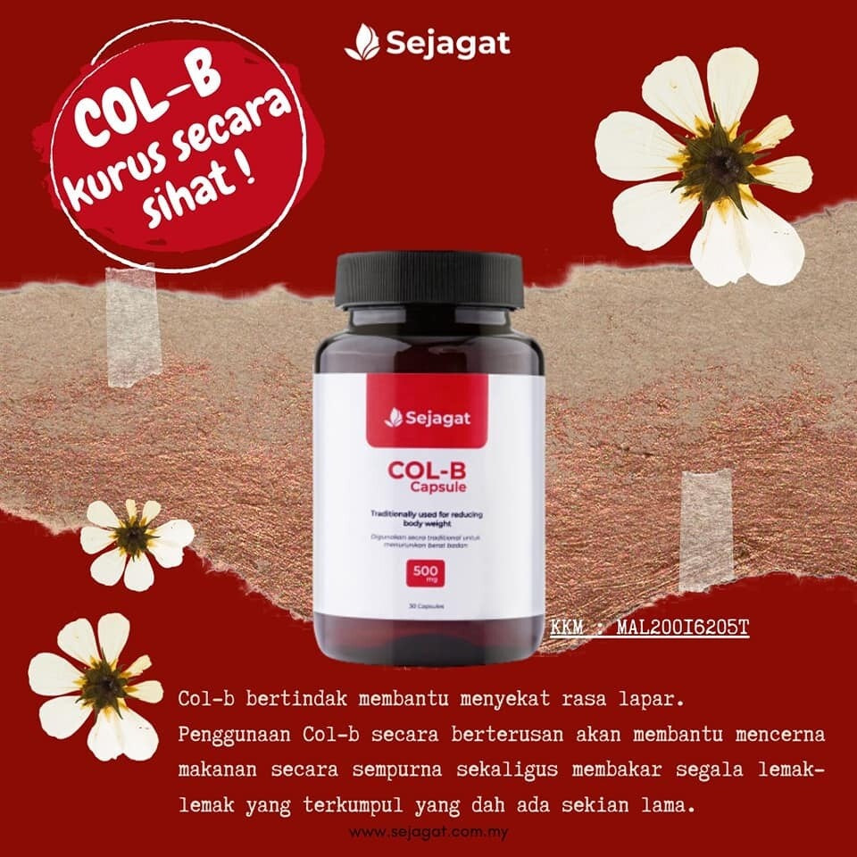 [SEJAGAT GLOBAL] Col-B COLB Capsule COL B Bakar Lemak Turun Berat Badan
