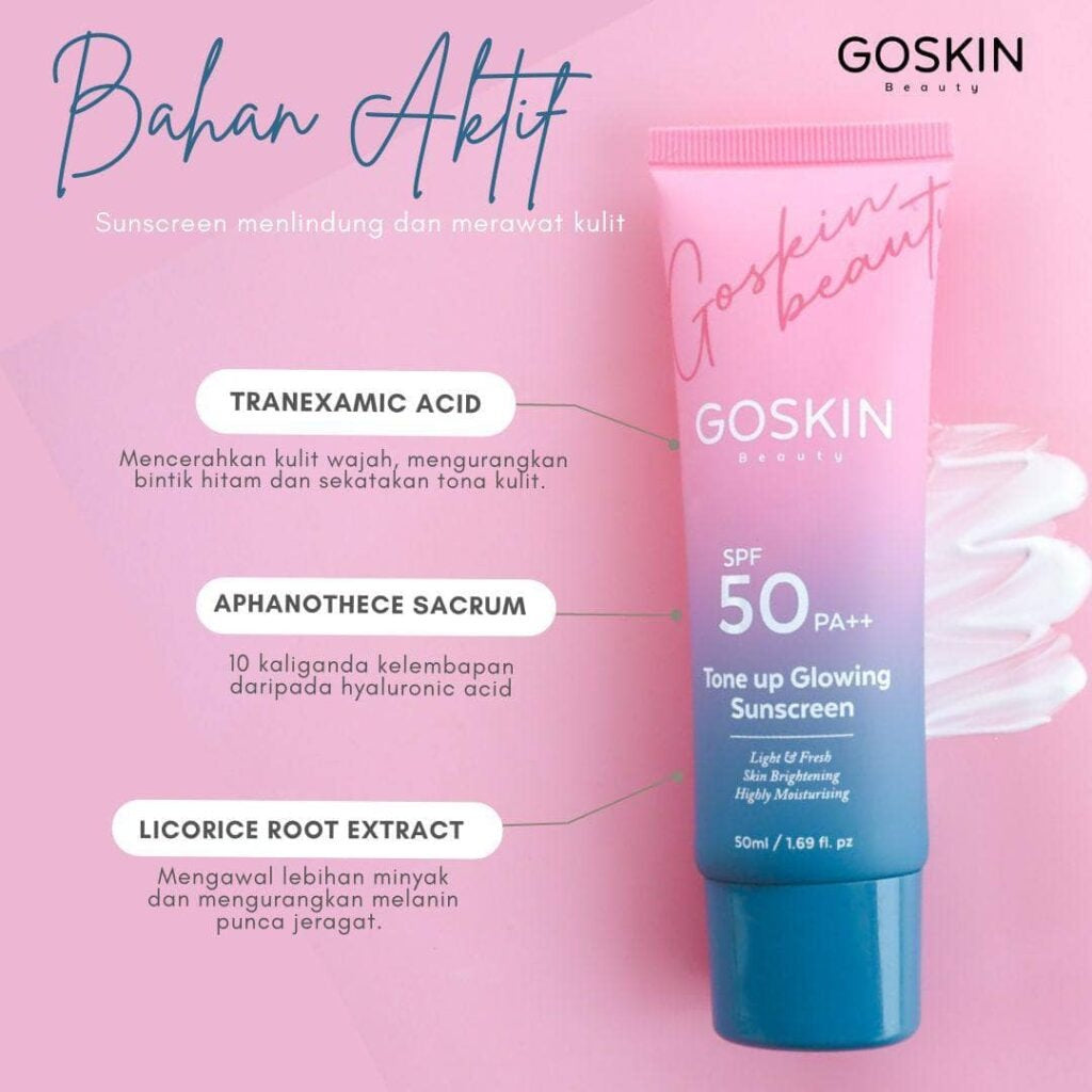 [GOSKIN BEAUTY] TONE UP GLOWING SUNSCREEN Go Skin HQ  SPF 50+ 10ml mini & 50ml Whitening