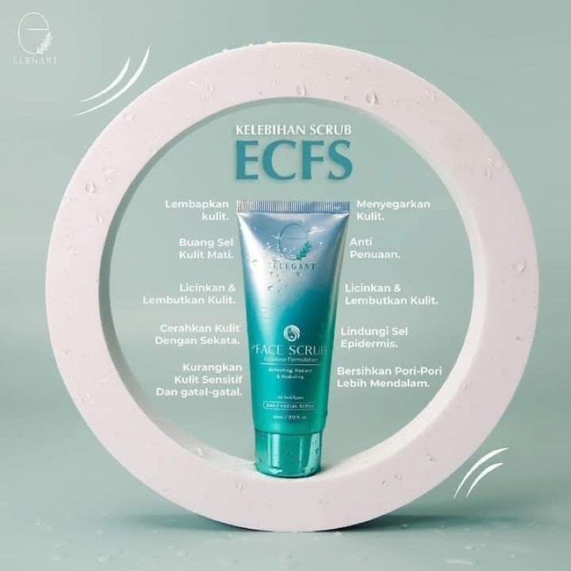 [ELEGANT] CELLULOSE FACE SCRUB (ECFS) Exfoliate Scrub Pori anti jerawat & penuaan deep cleansing
