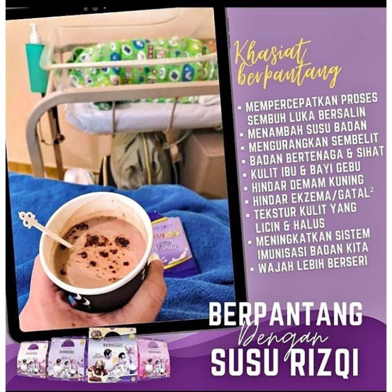 [MAMADIL] SUSU RIZQI MINI PACK 10 sachet per box susu sedap rasa ice cream