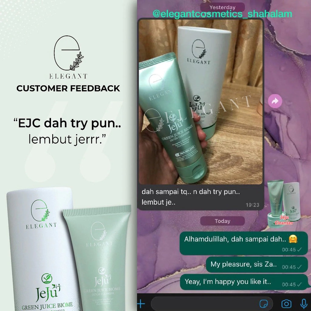 [ELEGANT] JEJU CLEANSER (EJC) Green Juice Biome Detox Cleanser strengthen skin barrier pore cleansing