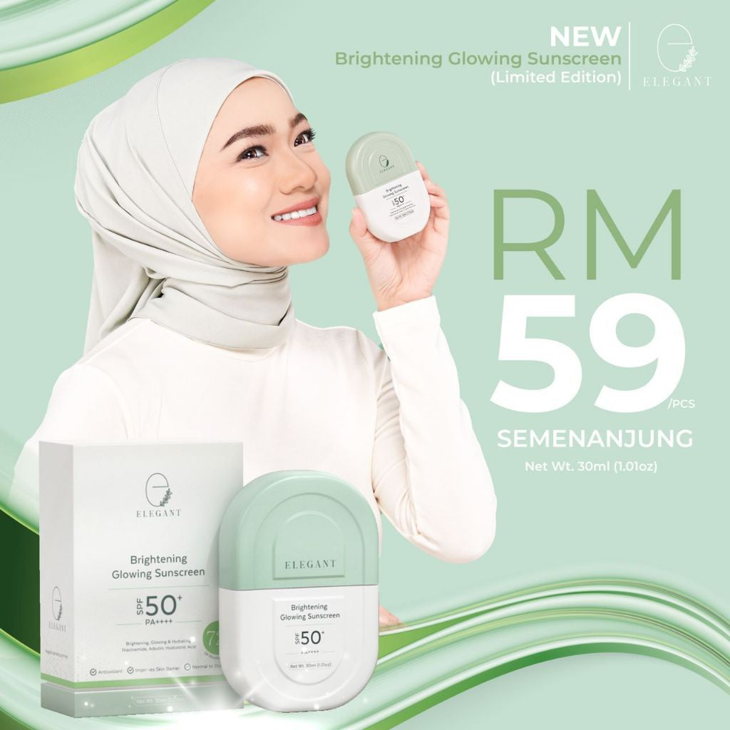 [ELEGANT] BRIGHTENING AND GLOWING SERIES (Sunscreen EBS | Moisturizer EBM | Toner Pad EJT)