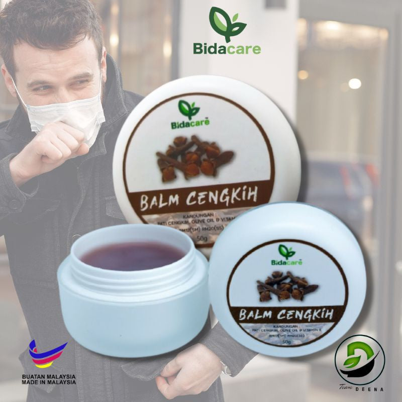 [BIDACARE] BALM CENGKIH Resdung Batuk Selsema Pernafasan Ruqyah 50g