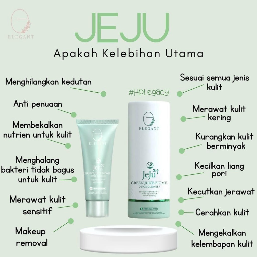 [ELEGANT] JEJU CLEANSER (EJC) Green Juice Biome Detox Cleanser strengthen skin barrier pore cleansing