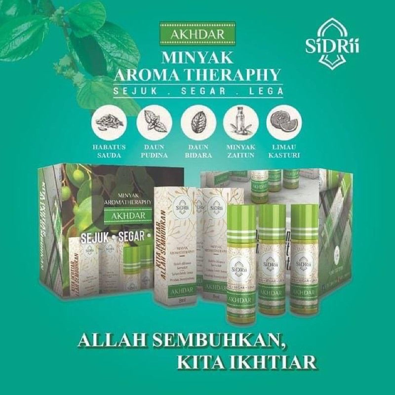 [Wholesale Jimat] SIDRII AKHDAR RUKYAH MINYAK ANGIN / SIDRI Urut Aromaterapi gangguan pening loya