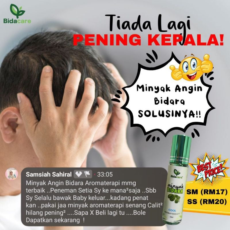 [BIDACARE] MINYAK ANGIN BIDARA Roll On 10ml aromaterapi daun bidara Rukyah sakit kepala insomnia