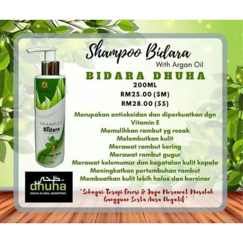 [BIDACARE] SHAMPOO BIDARA WITH ARGAN OIL 200ML Kesihatan kepala rambut cantik mood baik