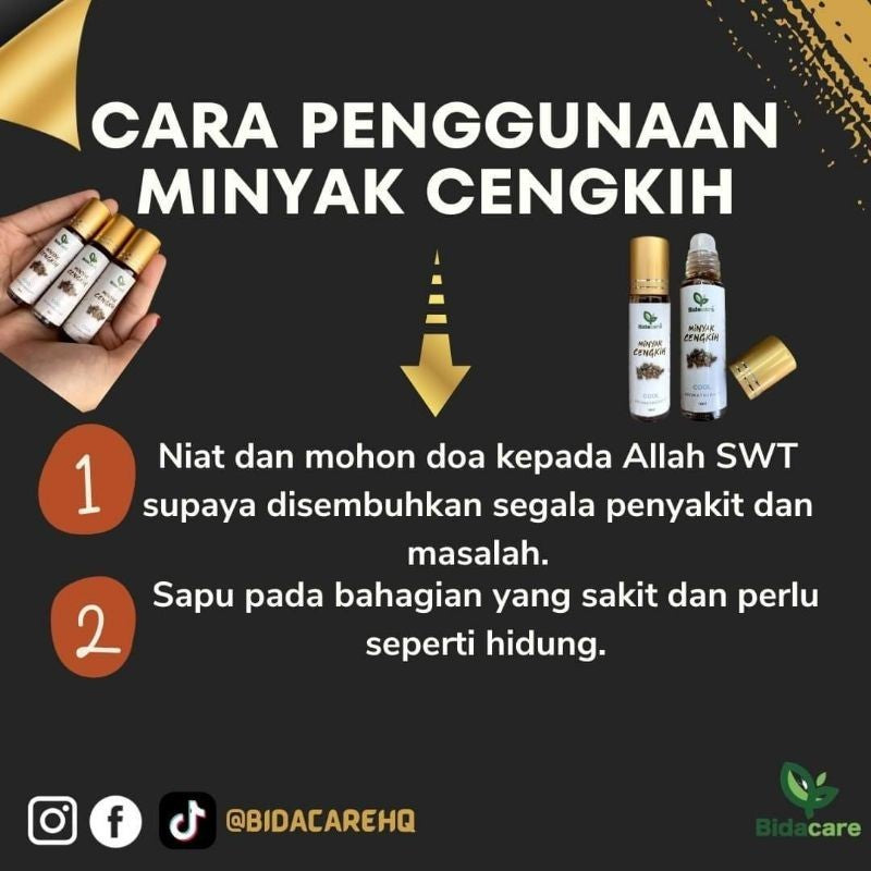 [BIDACARE] MINYAK CENGKIH ROLL ON Aroma Sebenar Cengkih Kayu Manis Melegakan batuk selsema angin