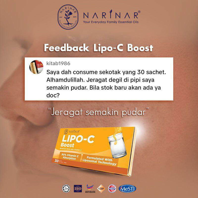 NARINAR LIPO C BOOST Liposomal Vitamin C | Botanical Drink | Made in Malaysia