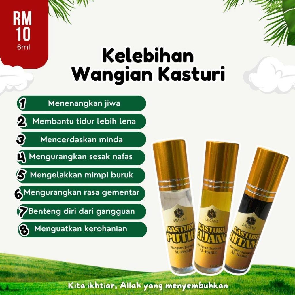 [BIDARA AL-HABIB] FULL LIST : BALM | MINYAK | WANGIAN KASTURI | PERFUME | AIR SEMBURAN ALHABIB