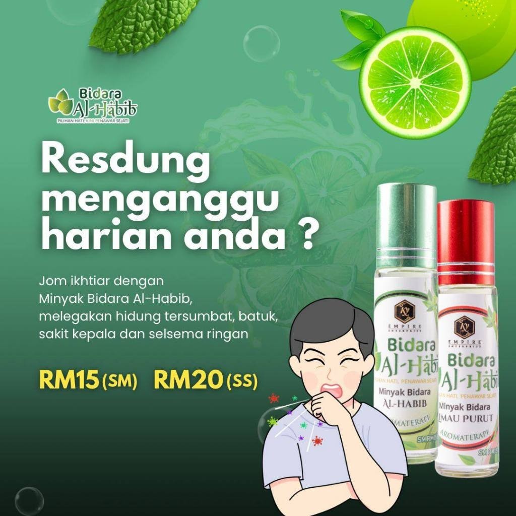 [BIDARA AL-HABIB] Minyak Bidara Roll-On Alhabib | Minyak Bidara Limau Purut