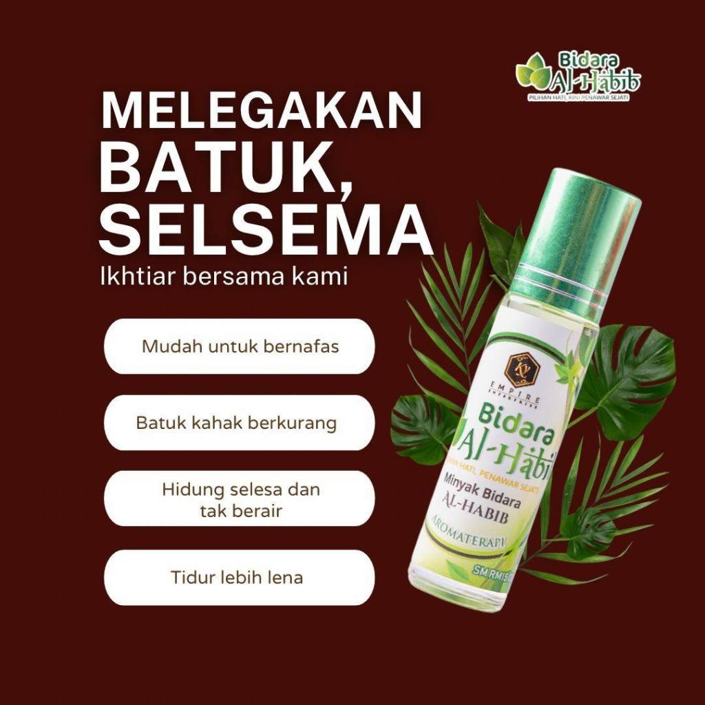 [BIDARA AL-HABIB] FULL LIST : BALM | MINYAK | WANGIAN KASTURI | PERFUME | AIR SEMBURAN ALHABIB