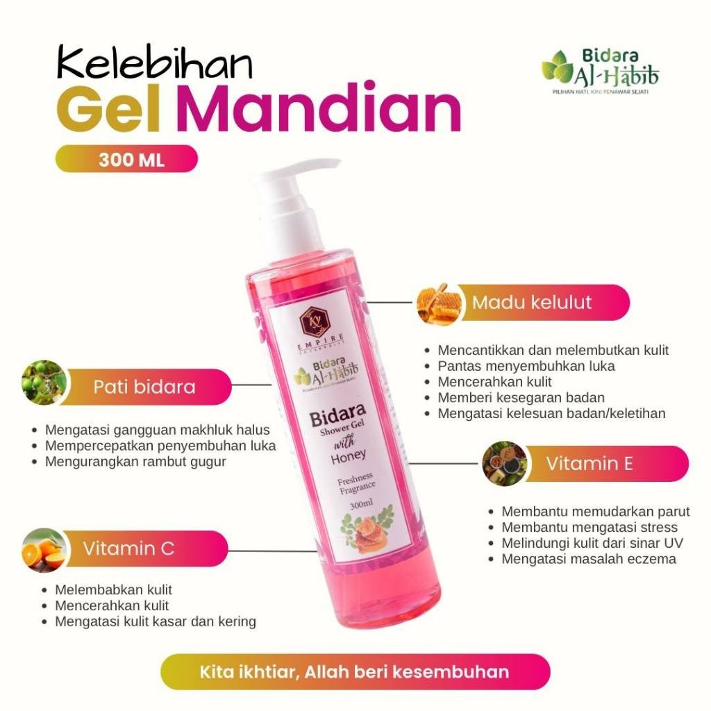 [BIDARA AL-HABIB] Gel Mandian Bidara Sabun Shower Gel with honey Alhabib Menghilangkan kelesuan badan