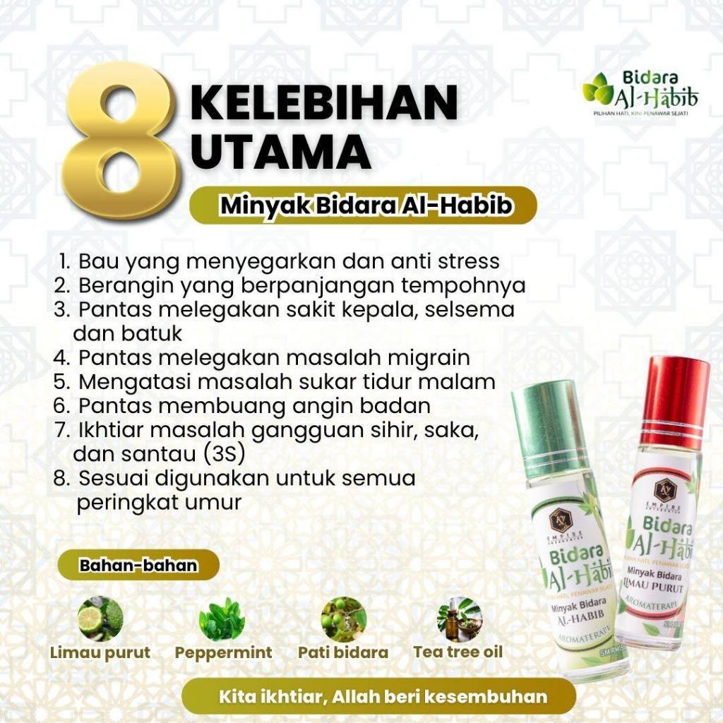 [BIDARA AL-HABIB] Minyak Bidara Roll-On Alhabib | Minyak Bidara Limau Purut