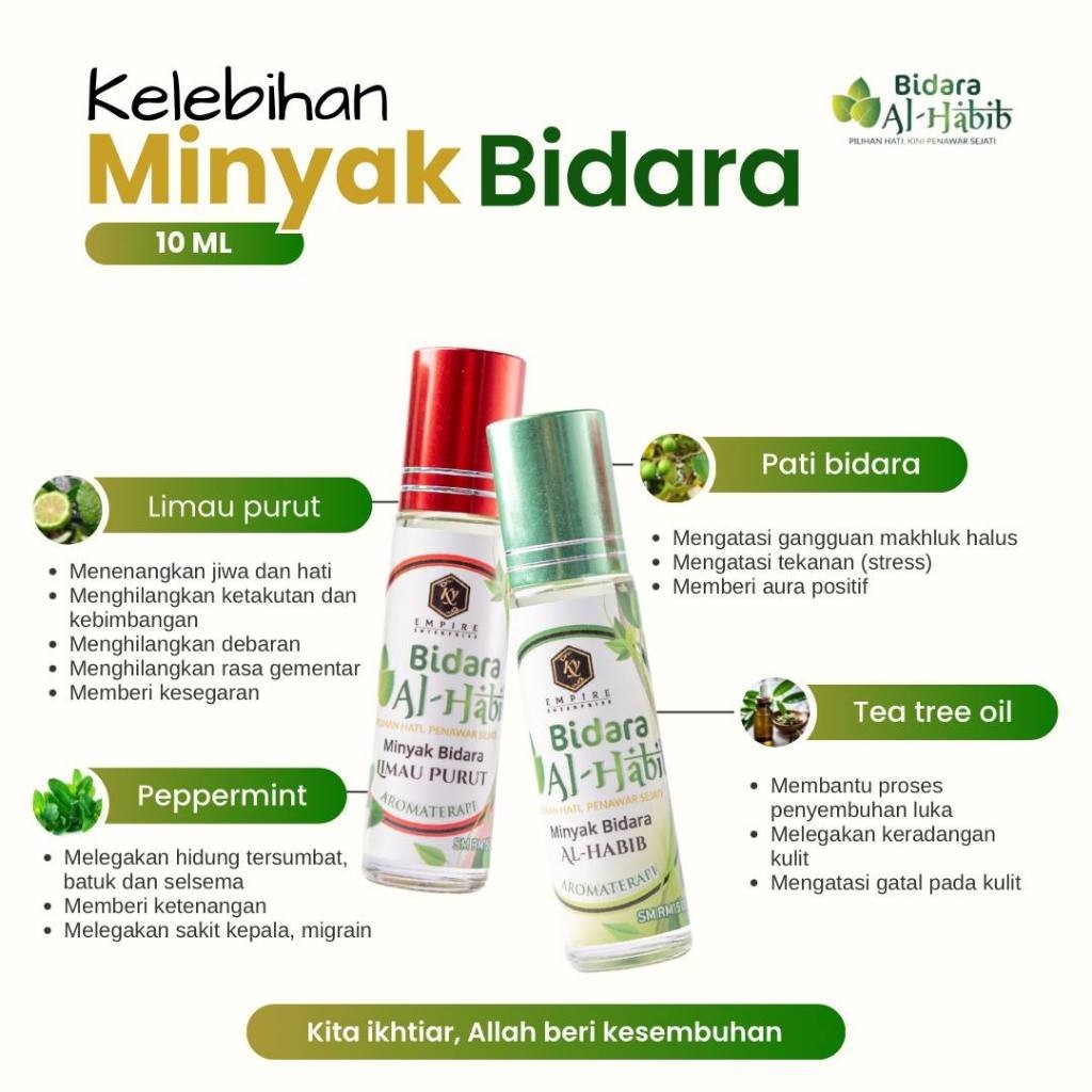 [BIDARA AL-HABIB] Minyak Bidara Roll-On Alhabib | Minyak Bidara Limau Purut