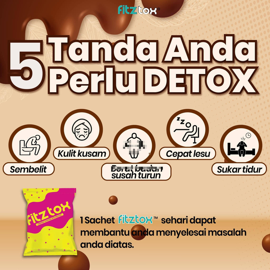 [FITZTOX] Minuman COKLAT MOCHA Healthy Detox & Metabolism Support