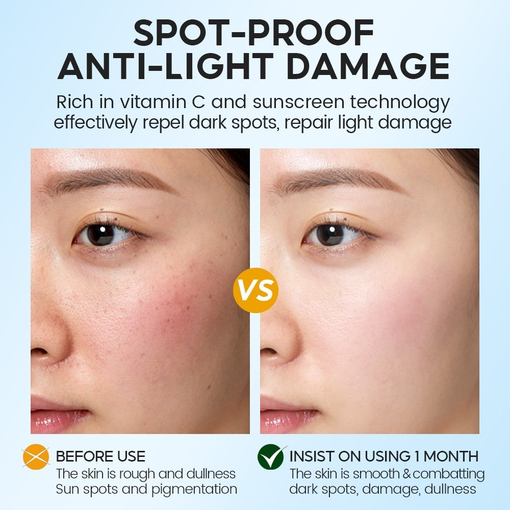 [VIBRANT GLAMOUR] Vitamin C Sunscreen Serum SPF 50+ PA+++ UVA/UVB Sunblock 3X Ceramide