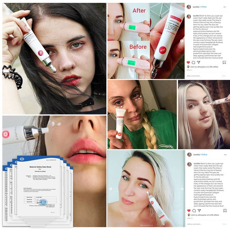 [VIBRANT GLAMOUR] PEPTIDE EYE CREAM Collagen Anti-Wrinkle Anti puffiness Essence (20g)