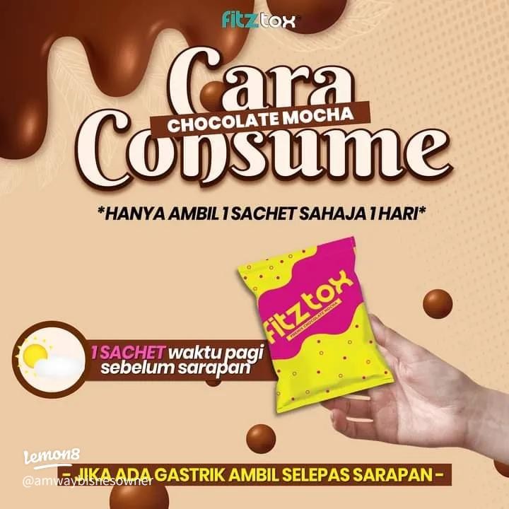[FITZTOX] Minuman COKLAT MOCHA Healthy Detox & Metabolism Support