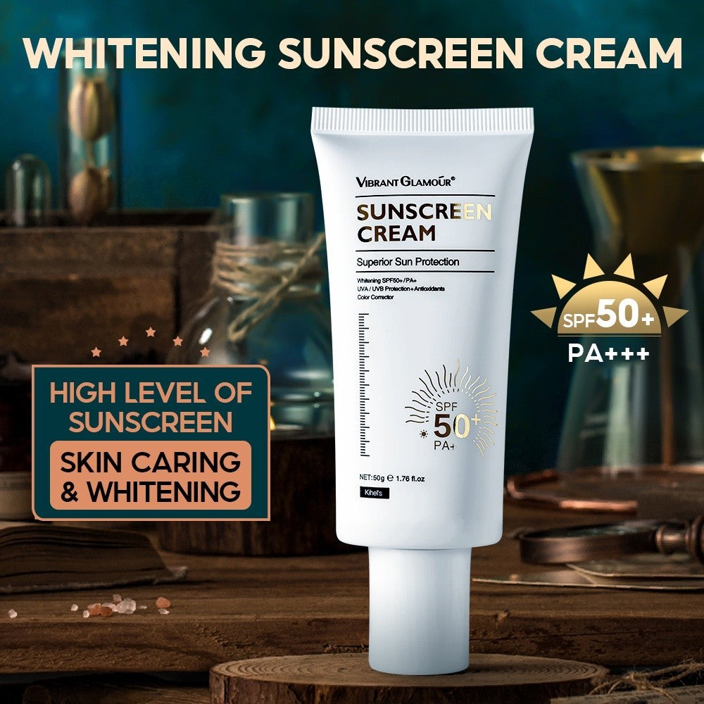 [VIBRANT GLAMOUR] SUNSCREEN CREAM Whitening Sunblock for Face and Body SPF50+ UVA/UVB