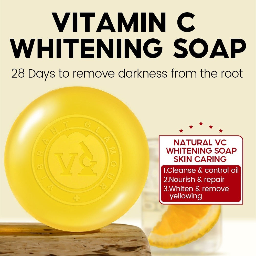 [VIBRANT GLAMOUR] Vitamin C Whitening Soap Face Cleanser Deep Cleaning Facial Wash